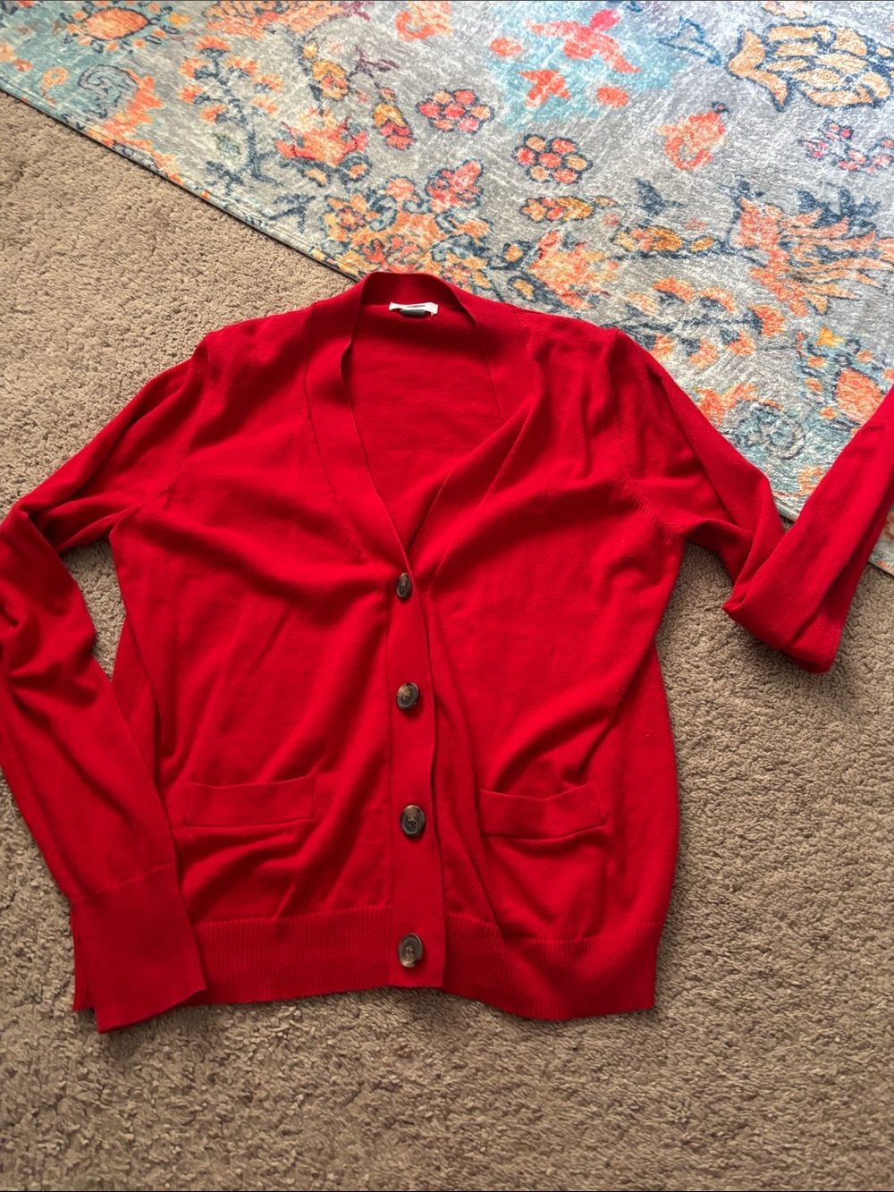 Old navy Red Button-Front cardigan